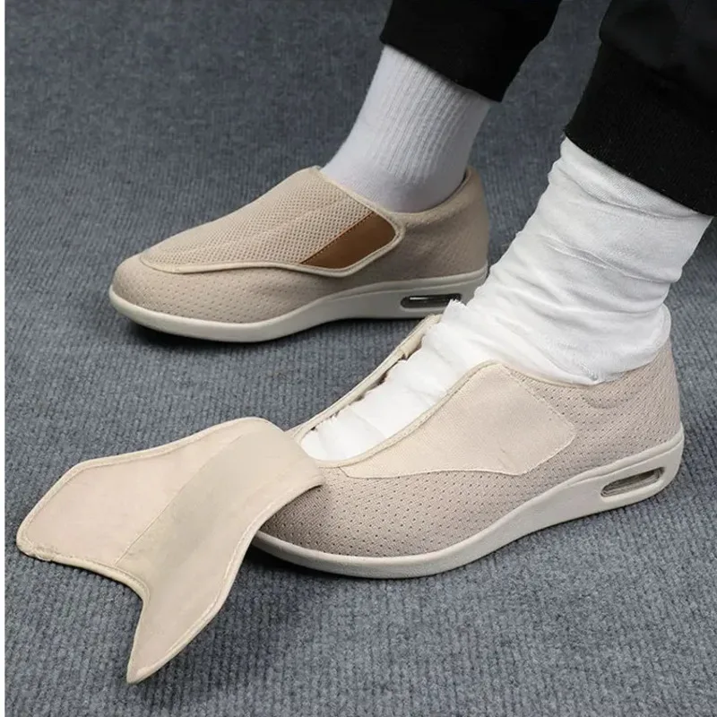 

Новинка 2025 года, повседневная ортопедическая обувь с широкими штанинами, мягкая удобная прогулочная обувь для большого пальца, регулируемая обувь для диабетиков