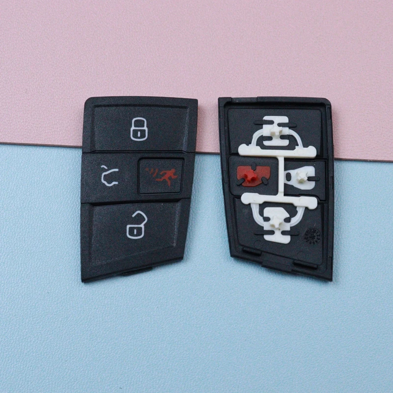 Car Key Rubber Fob for Volkswagen/VW/Skoda Octavia A7 Seat Leon Ibiza Altea Golf 4 5 7 MK7 Tiguan 3 4 Buttons Leather Button Pad