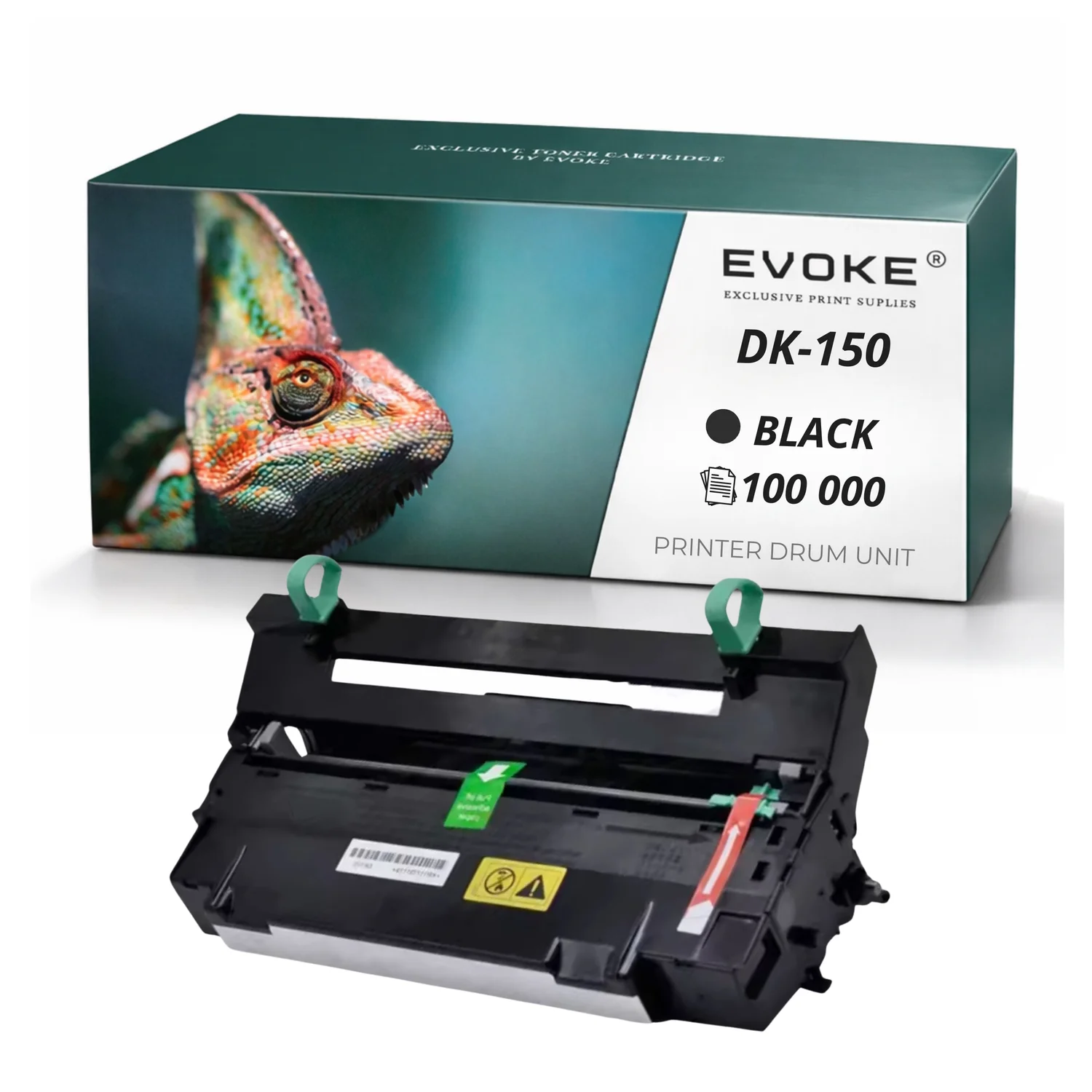 Evoke Compatibele Trommel voor Kyocera Dk150 Dk-150 Zwart 100000 Pagina's Fs-1350N Fs-1300Dtn Fs-1300