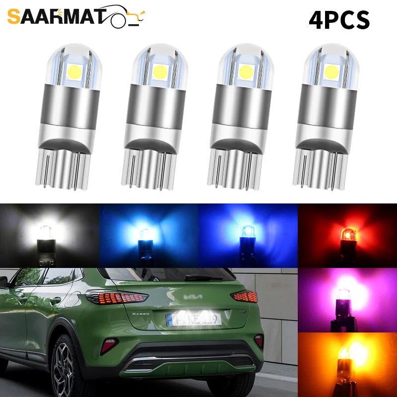 4pcs W5W T10 168 Canbus LED License Plate Light Bulb Lamp For Kia Ceed Cerato Carens Rio 1 2 3 4 Sedona Sorento Soul Sportage