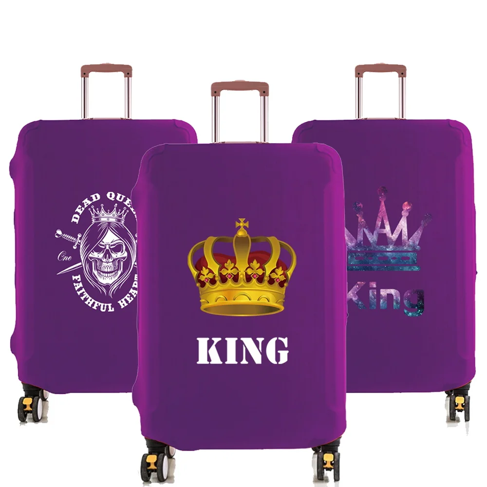 Travel Elastic Suitcase Dust Cover Luggage Protective Cover Apply 18-32 Inch Trolley Case King Series Print Travel Accessories