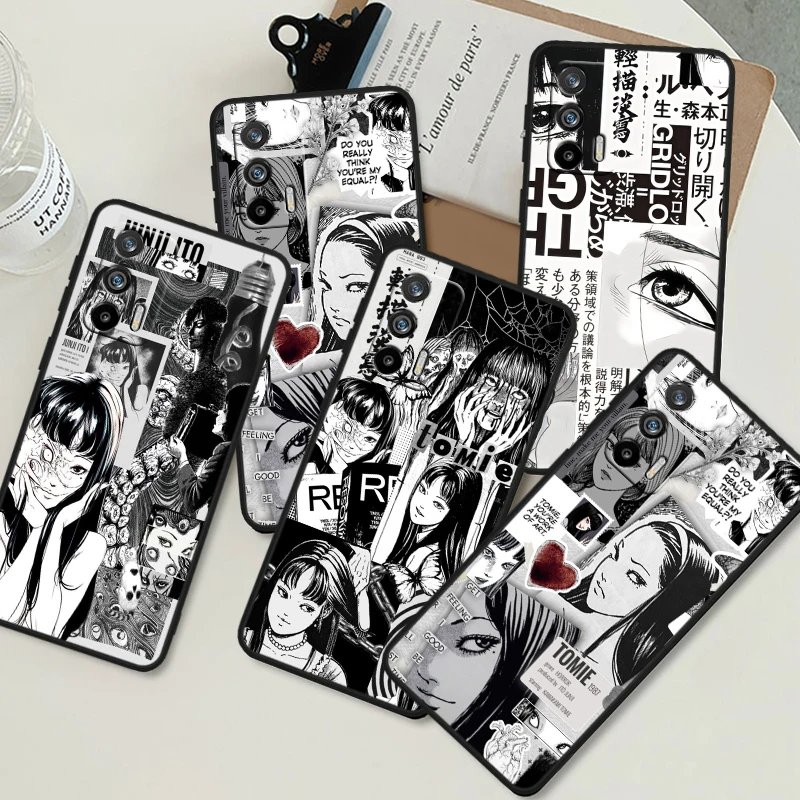 Tomie Kawakami Anime For OPPO Realme GT Neo 10 9i 8i 7i 6s 5 Narzo 50i 50A 240W Pro Plus Black Soft Phone Case