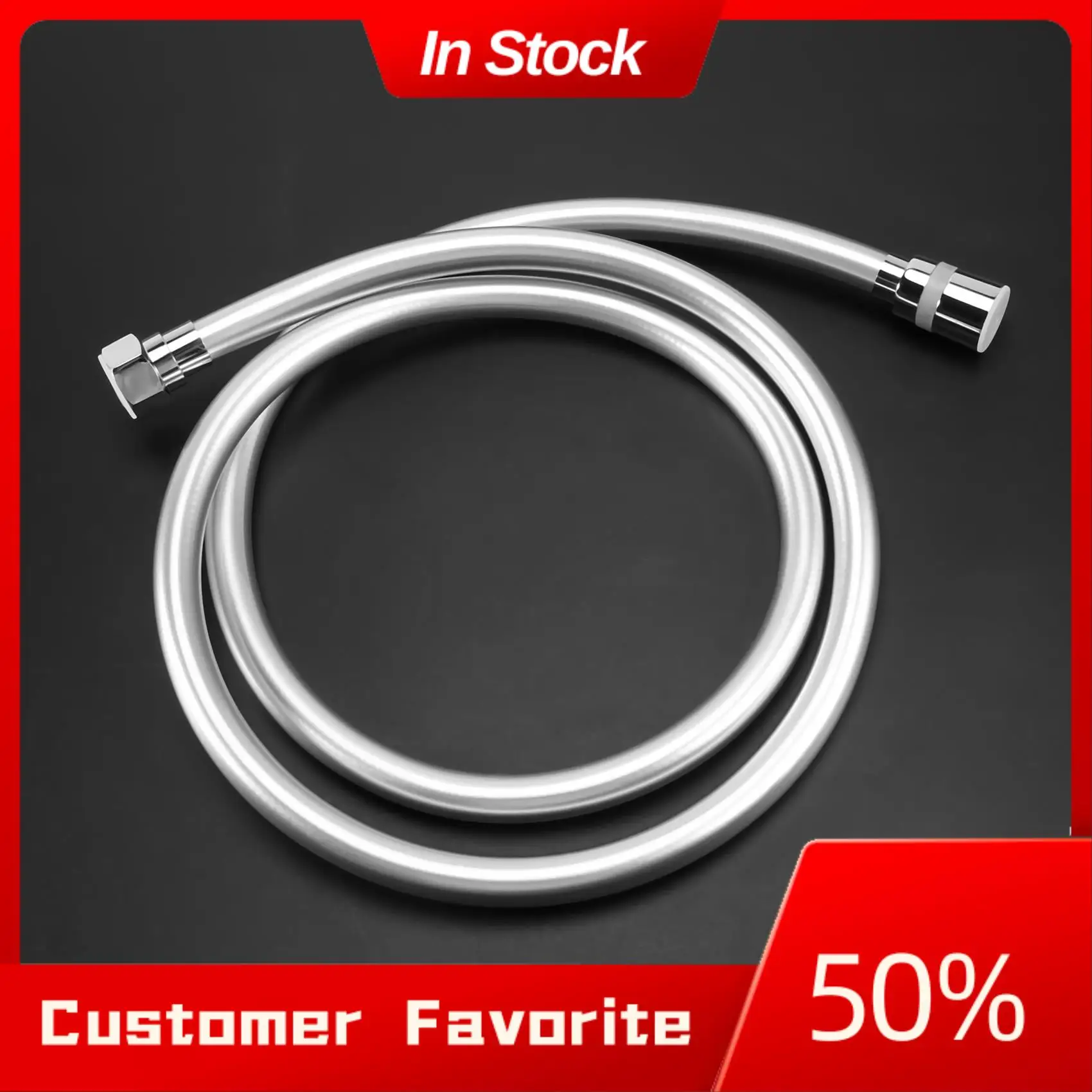 

AT03 Top PVC High Pressure Thickening Anti-Winding Smooth Shower Hose For Bath Handheld Shower Head Flexible Shower Hose