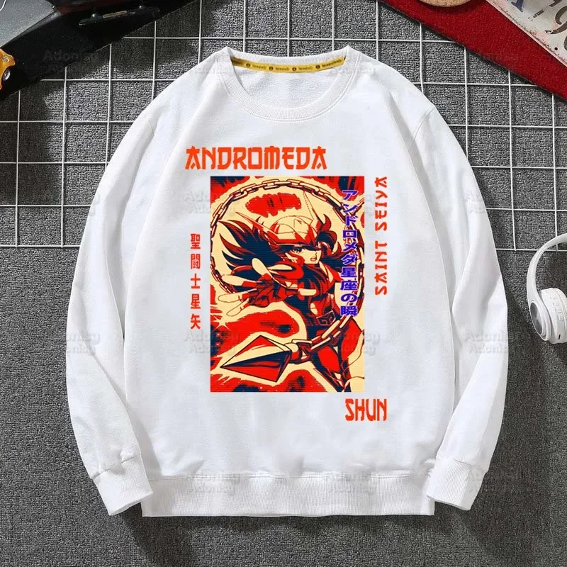 Saint Seiya Anime Manga Phoenix Hoodie Autumn Hip Hop Streetwear Men Pullover Sweatshirts Hoodies Mens White Color Hoodie Male