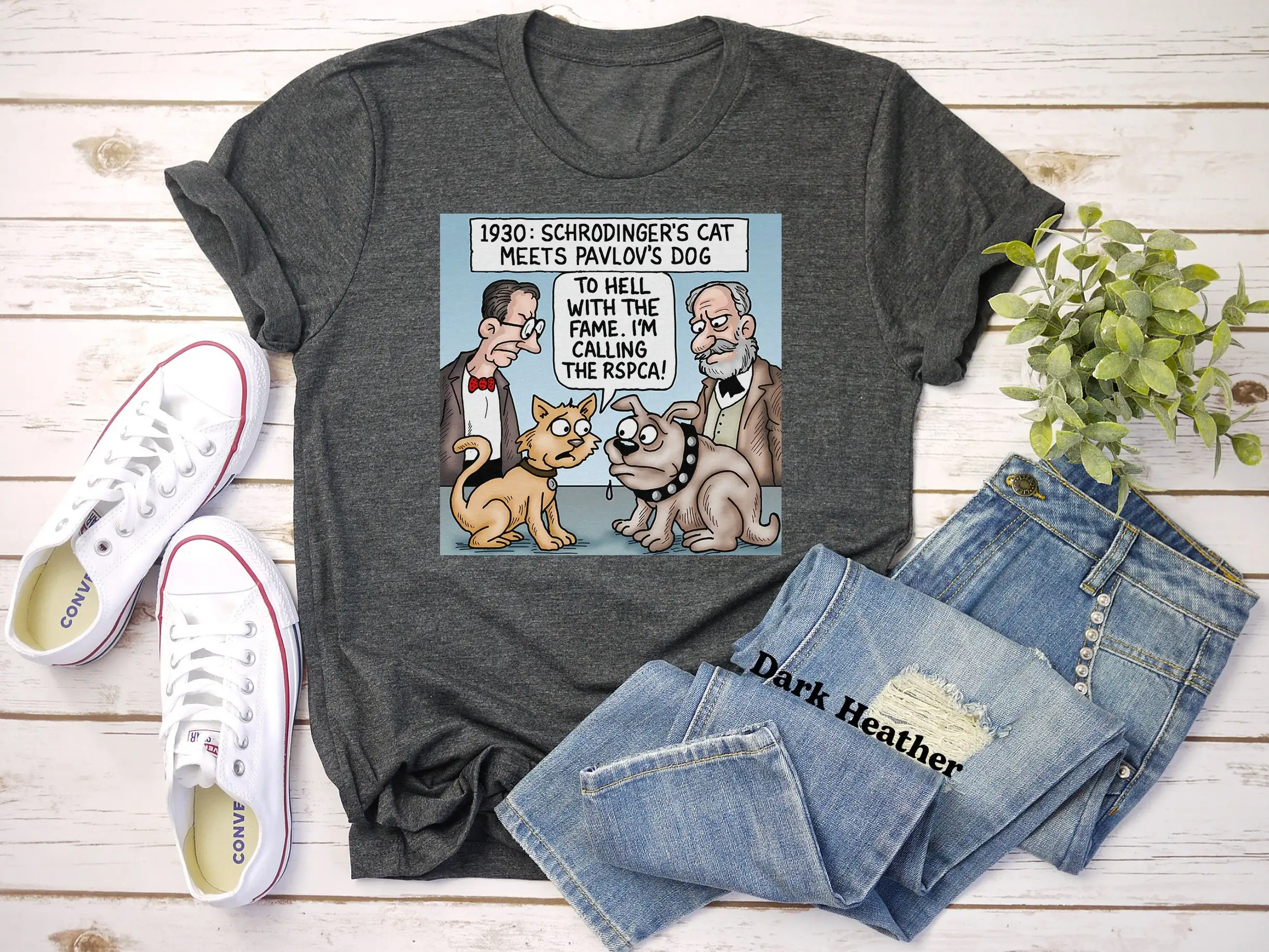 Schrodinger'S Cat Meet Pavlov'S Dog T Shirt Dos The Pavlov Does Ring A Bell Funny Psychologist