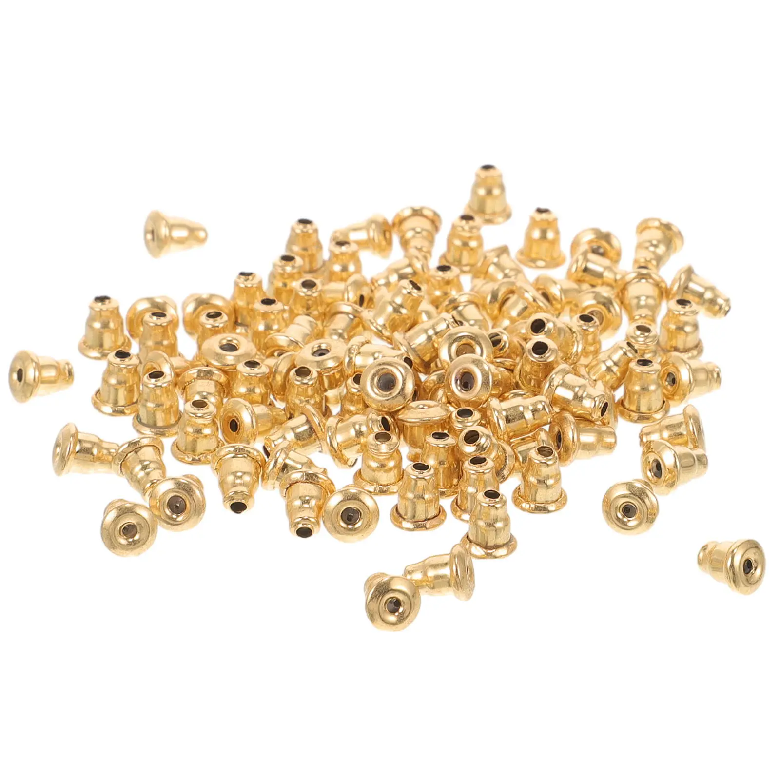 

100Pcs Earring Lifters Backs Stainless Steel Simple Style Safe Comfortable for Pierced Ear Studs Locking Secure Earring Backs