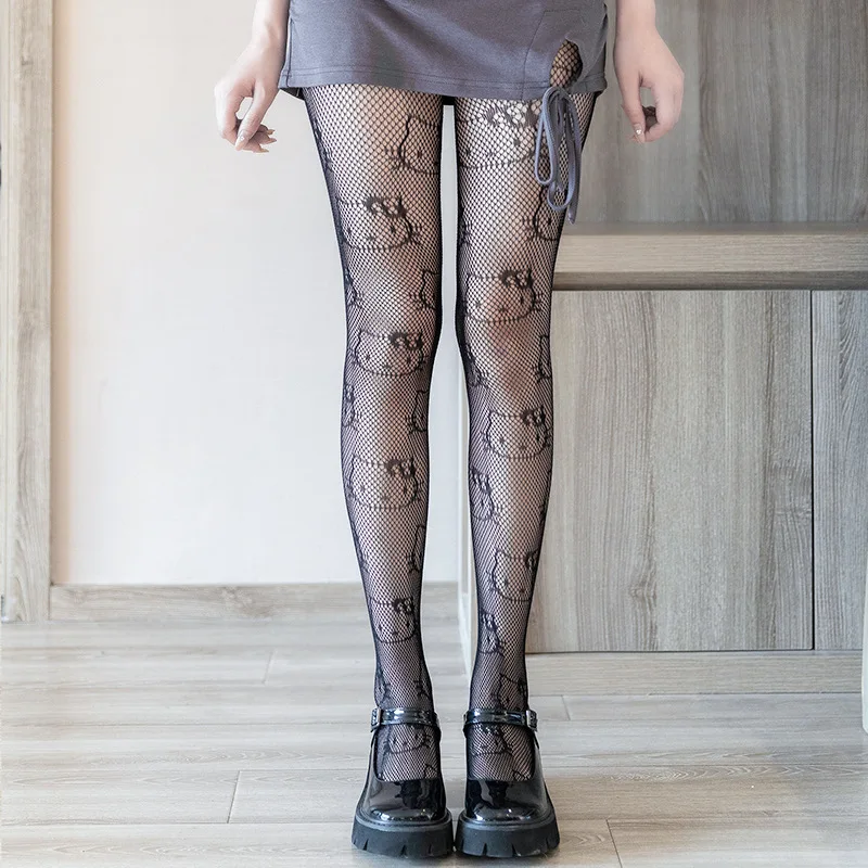 New Sanrio Hello Kitty Sexy Stockings Jk Stockings Women's Pantyhose Sexy Fishnet Stockings Cute Cat Stockings