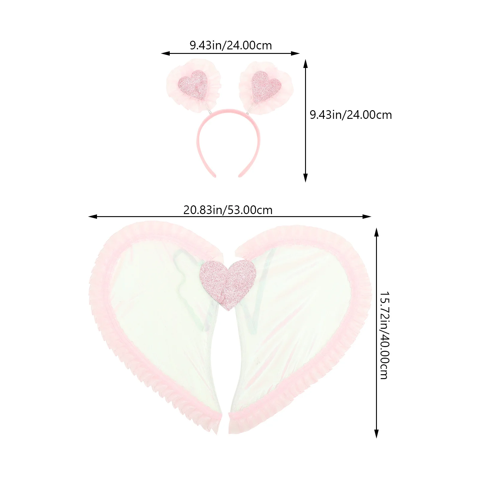 1 set Angel Wing Headband Kids Fairy Wings Costume Prop For Girls Party Decoration Cosplay Performance Wing For Kids Fairy Party