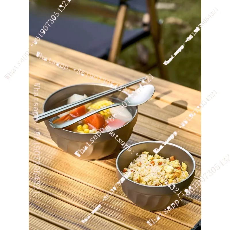 

Lotus bowl drop-resistant portable ultra-light camping outdoor soup bowl anti-scalding