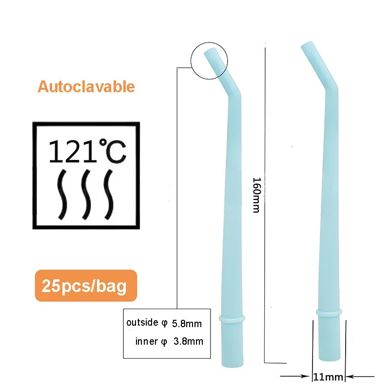 25pcs/10bag Disposable Dental Suction Tips Saliva Ejector Dentistry Clinic Surgical Dental Suction tube  Dentist Tools