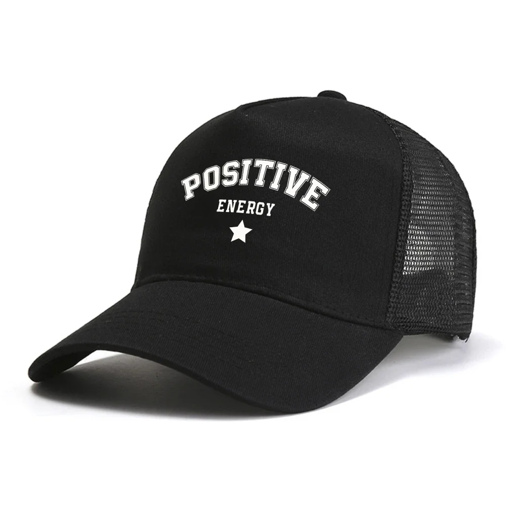 Positive Energy baseball cap Trendy Urban Streets for a Stylish Summer caps fashion visor adjustable mesh trucker hat