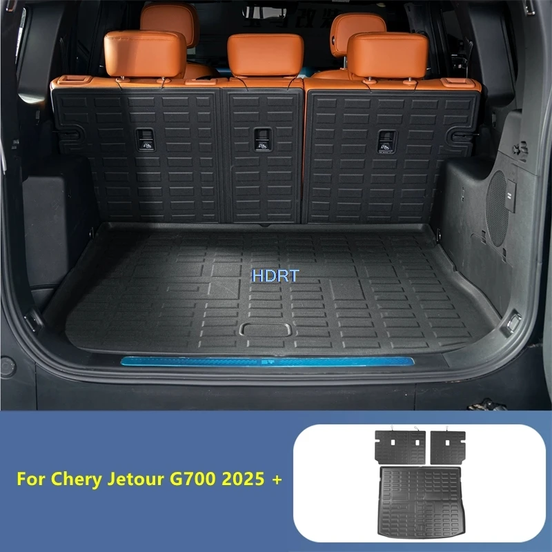 

Car Style Rear Trunk Cargo Mat Seat Back Cushion Pad For Chery Jetour G700 2025 + Tail Boot Floor Carpet Proof Cover Accessories