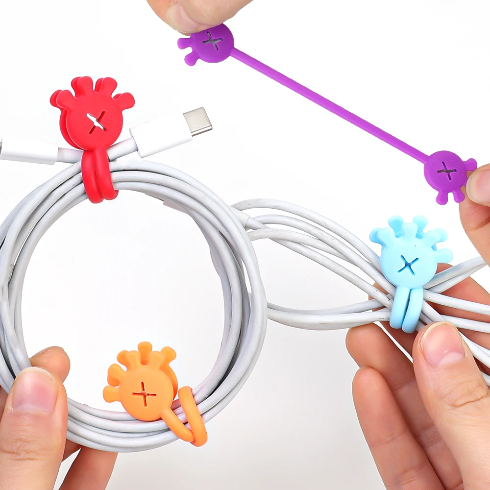 Magnetic Cable Ties Reusable Cable Organizers Earbuds Cords USB Wire Management Keeper Wrap Ties Straps Fridge Magnets Home