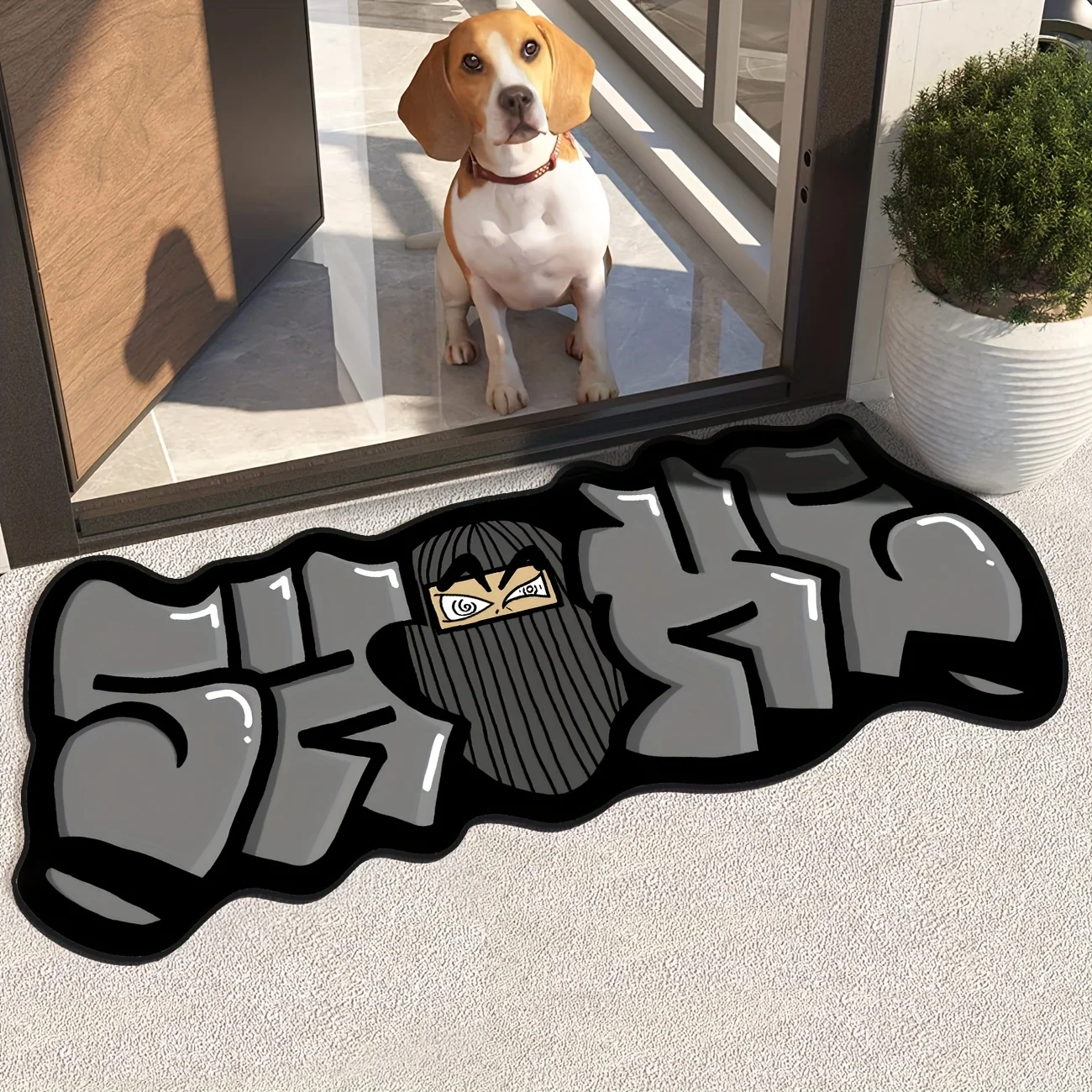 VIKAMA Rap Street Art Text Design Rug Doormat Soft Shiny Rug Super Cool Rug For Bedroom Bedside Floor Mat Carpet For Living Room