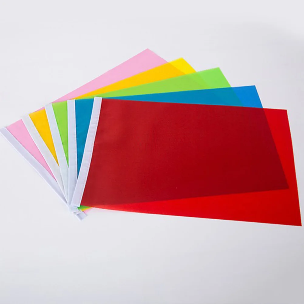 50pcs Handheld Square Flags Solid Color Mini Waving Flags For Party Decoration Lightweight Polyester Celebration Event Banner