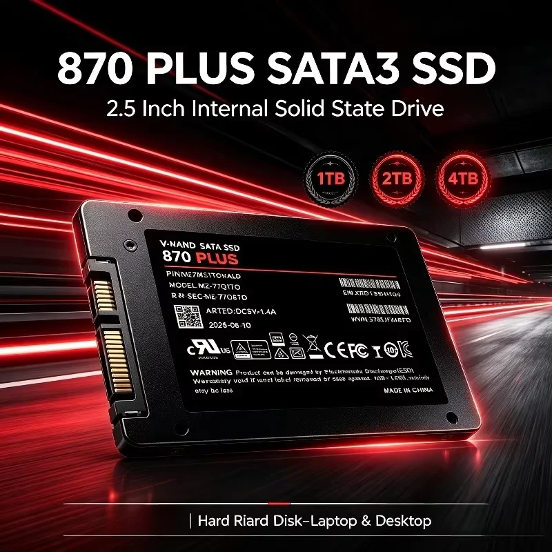 870 PLUS 2.5 Inch Internal Solid State Drive SATA3 SSD 1TB 2TB 4TB Hard Disk Solid State Drive for Laptop Desktop