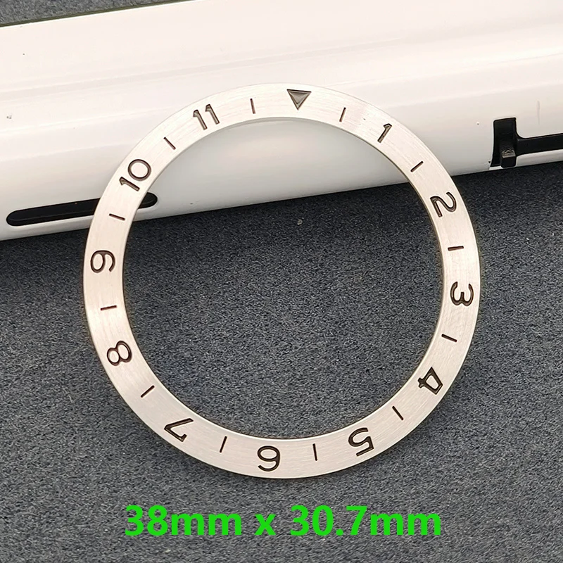 38mmx30.7mm SKX007 Curved GMT Aluminium Bezel Insert Fits SKX007 SKX009 SRPD SUB Watch NH35 NH36 Movement Watch Bezel Ring Parts - view 4