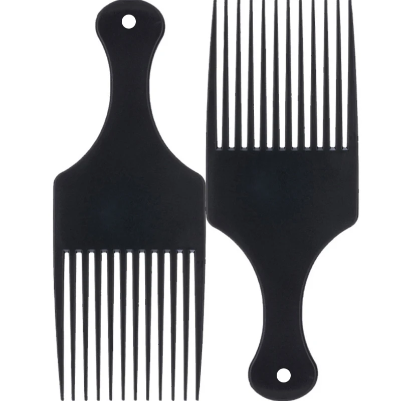 

1 шт. пластиковая расческа для волос с широкими зубьями, афро-гребень, щетка для вьющихся волос, парикмахерская, укладка для женщин и мужчин