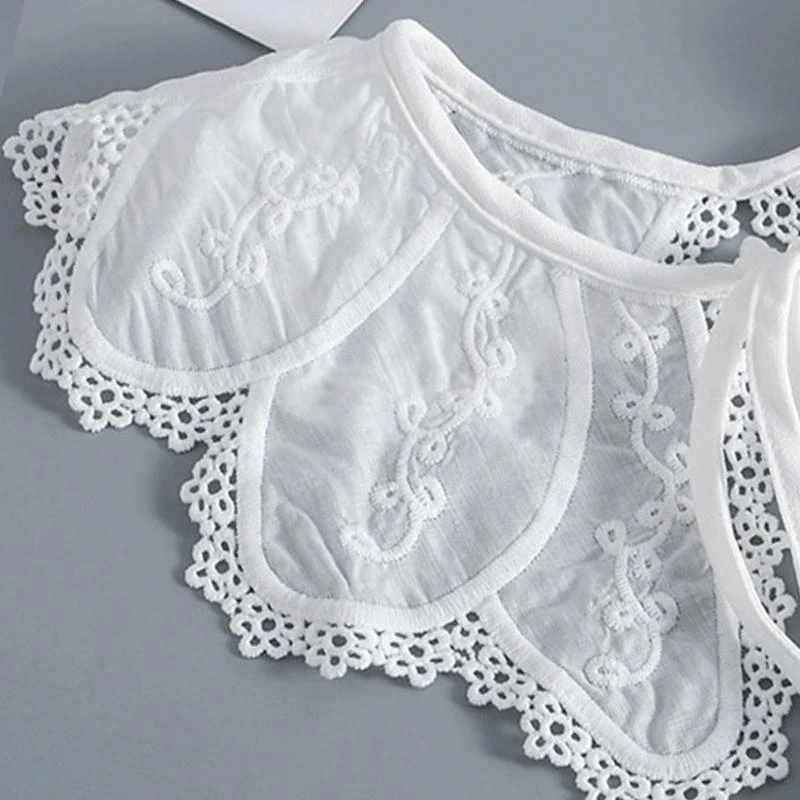 QXND False Collar Dickey Collar Embroidery Collar Venise Neckline Easy To Wear Detachable Collar Women