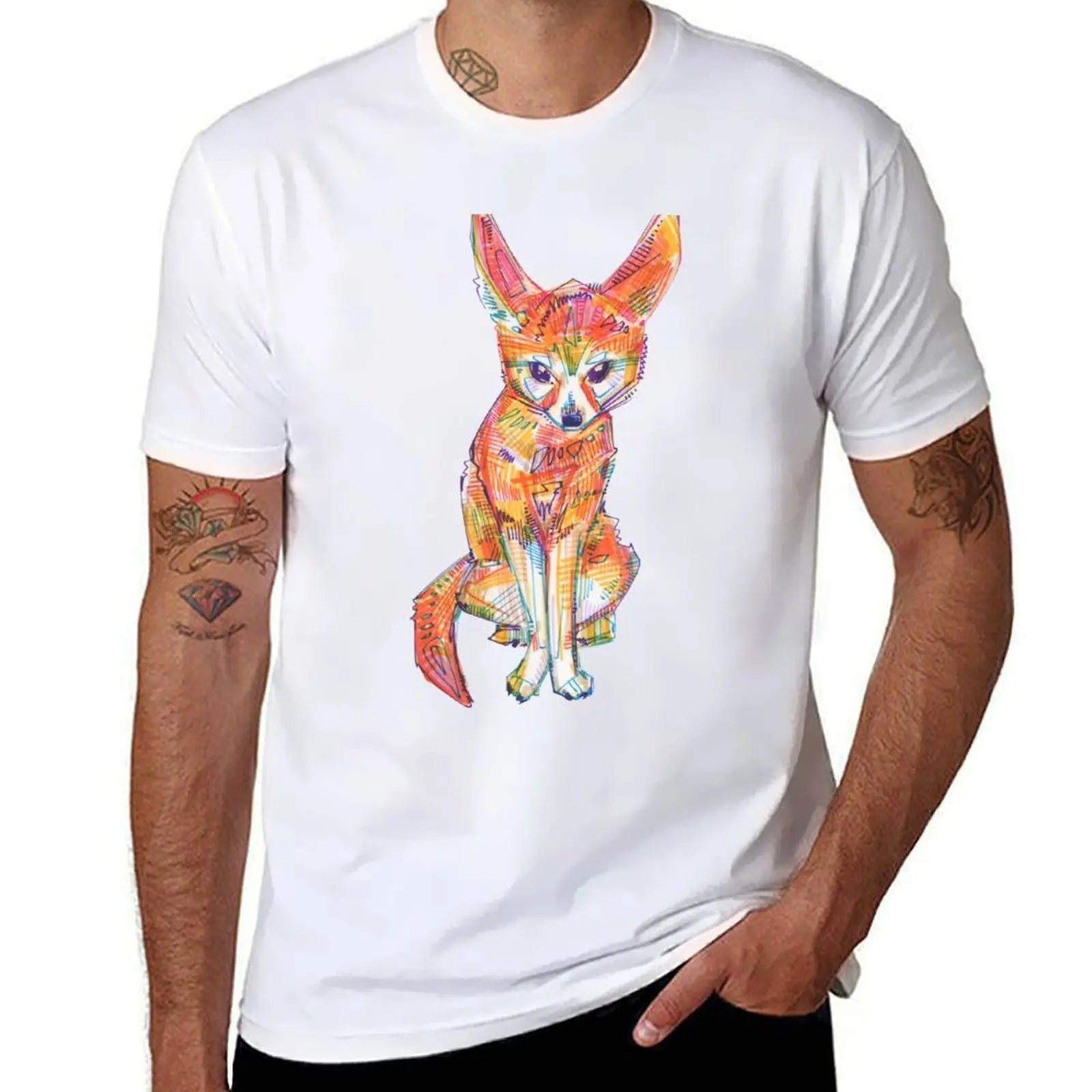 

Fennec Fox T-Shirt t shirts for man cotton soft man t shirt summer T-Shirt