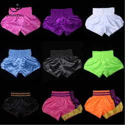 Muay Thai Shorts Plain Solid Boxing Shorts Men Women Child Grappling Martial Arts Clothing Cage MMA Fighting Kickboxing Pants