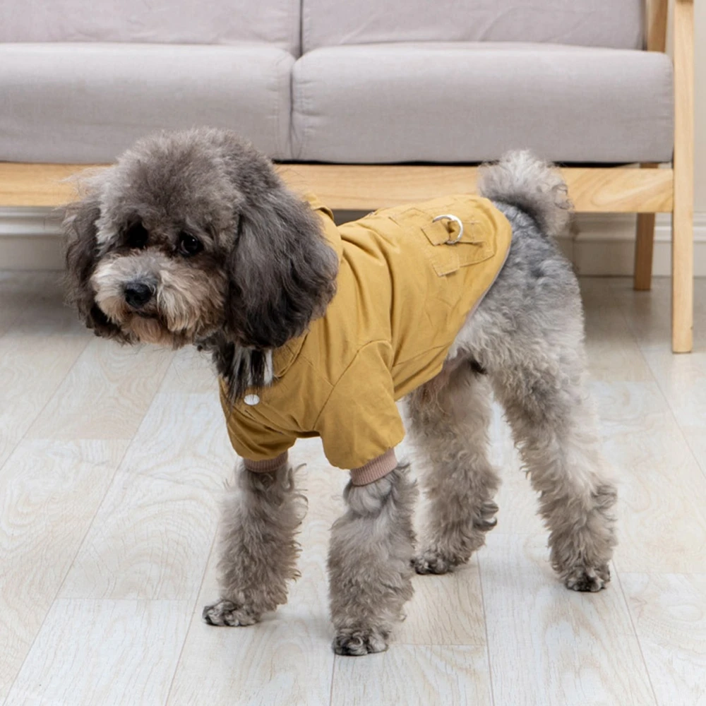 Hond huisdier winter verdikte wandeljas met capuchon Zacht en comfortabel hondenjasje Buitensporten huisdierkleding