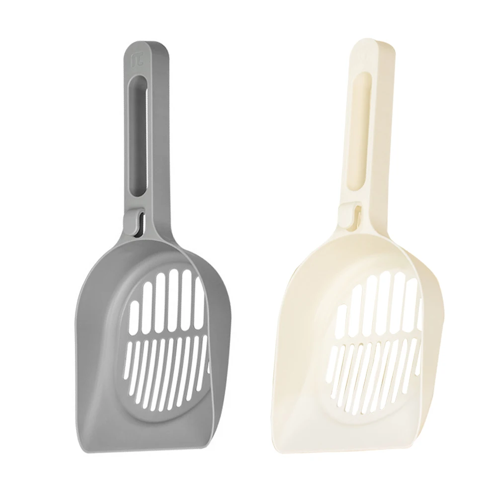 

2Pcs Cat Litter Scoop Shovel Plastic Poop Wear-resistant Lightweight Ergonomic Handle Long Non-slip Cleaning Pet
