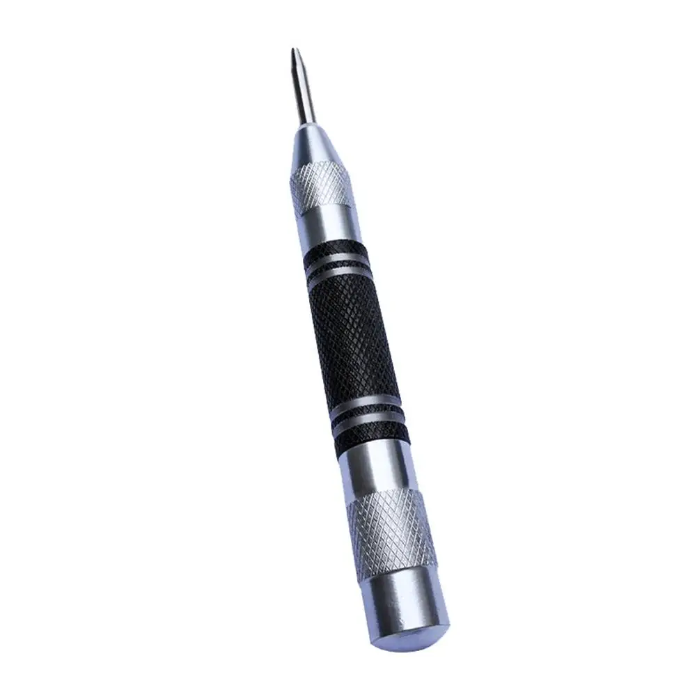 None Tool Automatic Center Punch None Silver Steel 12mm Brass Copper High Carbon Steel Metal 130mm 2Pc 4mm Pin
