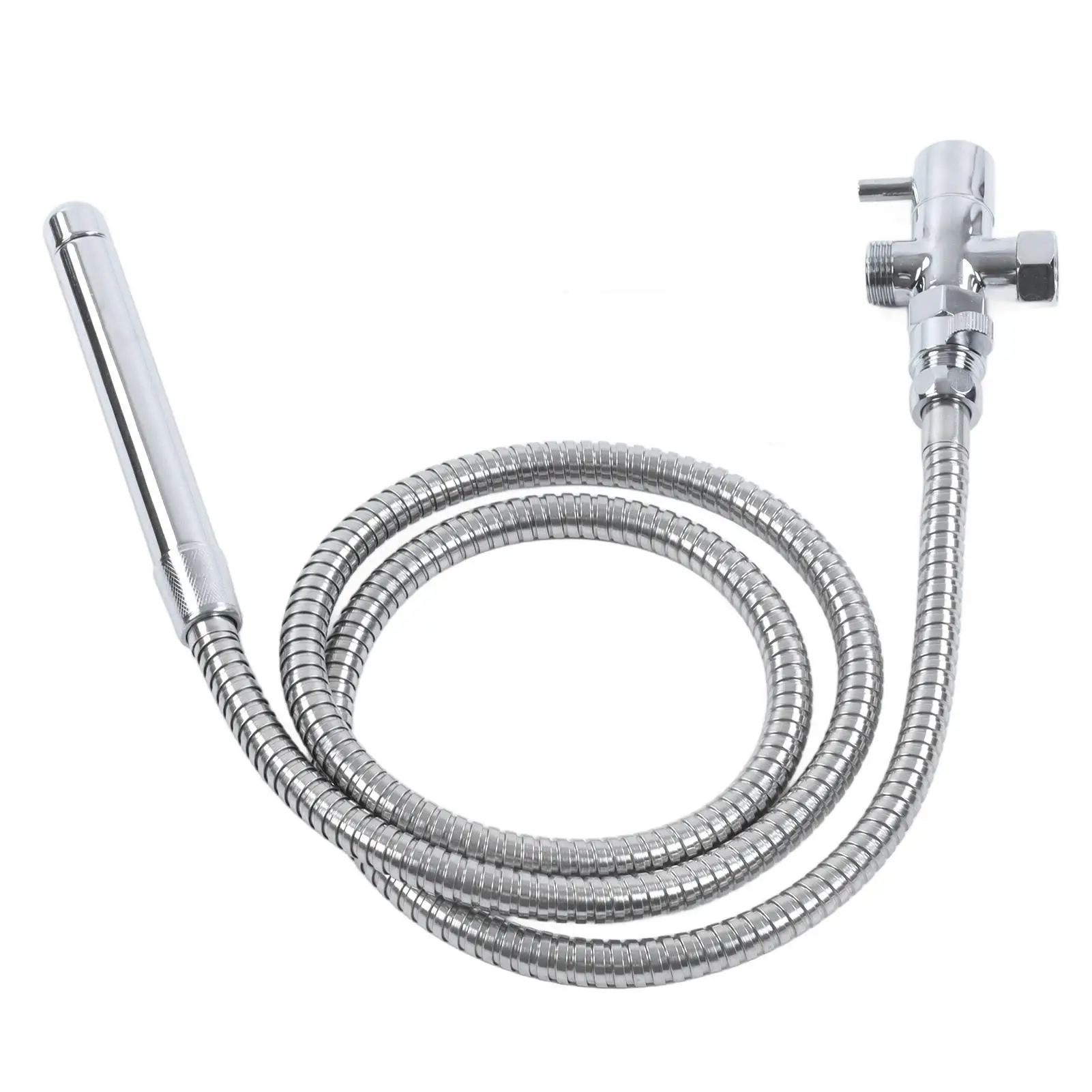 Stainless Steel Shower Enema Converter Hose G1/2 Thread Anti-Slip Adjustable Water Volume for body Care Cleaning