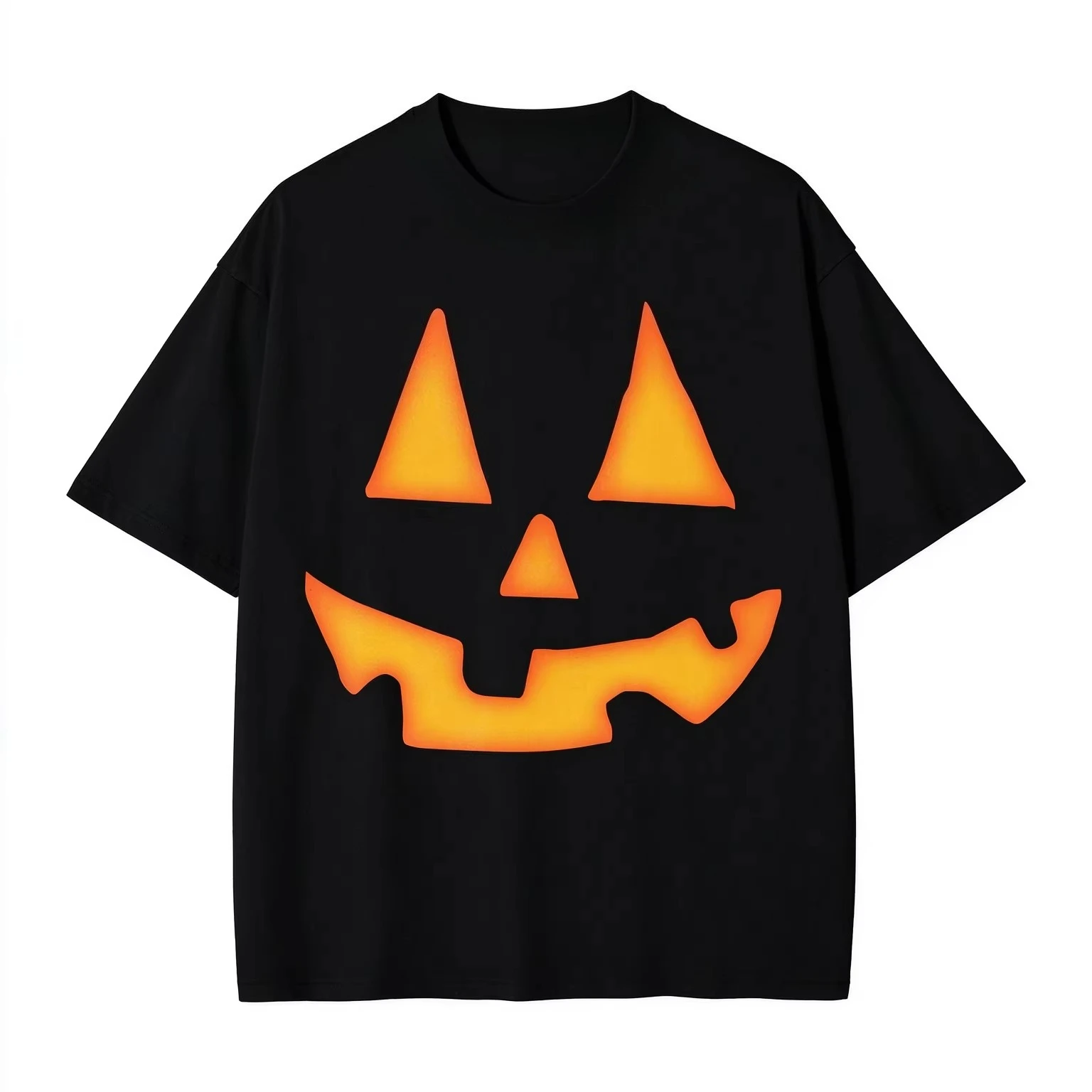 Halloween Pumpkin Face TShirt Men Women, Jack O Lantern Cheap Tee, Casual Short Sleeve Holiday Party Top Free Delivery Shipping