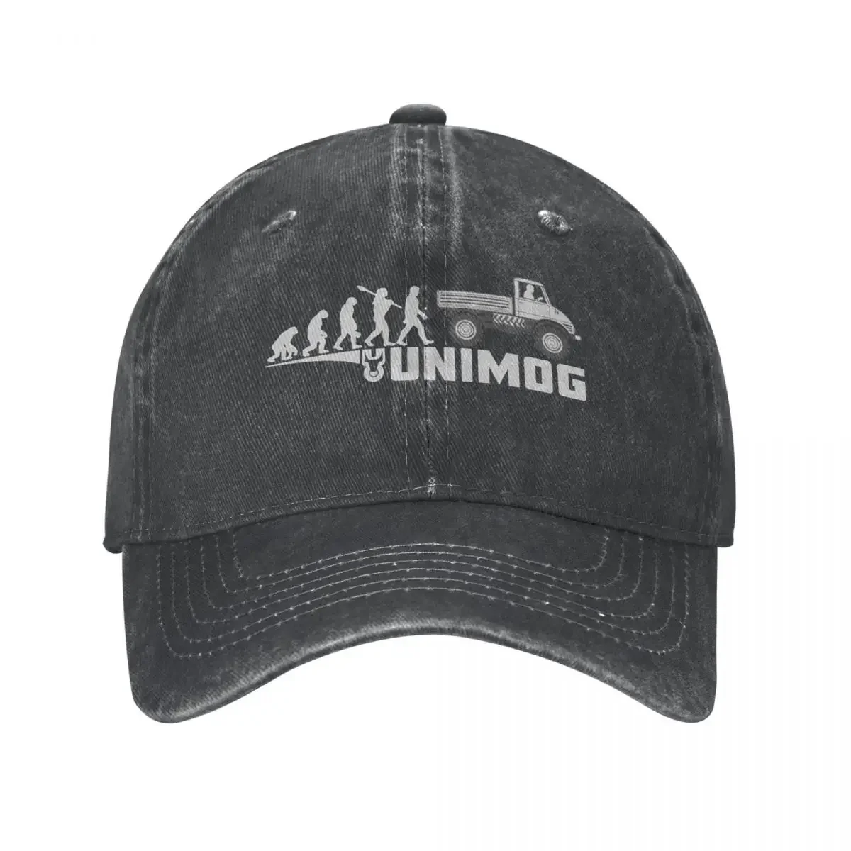 UNIMOG Evolution of Mankind (dark background) Cowboy Hat Thermal Visor Bobble Hat Luxury Brand Snapback Cap Women Men's