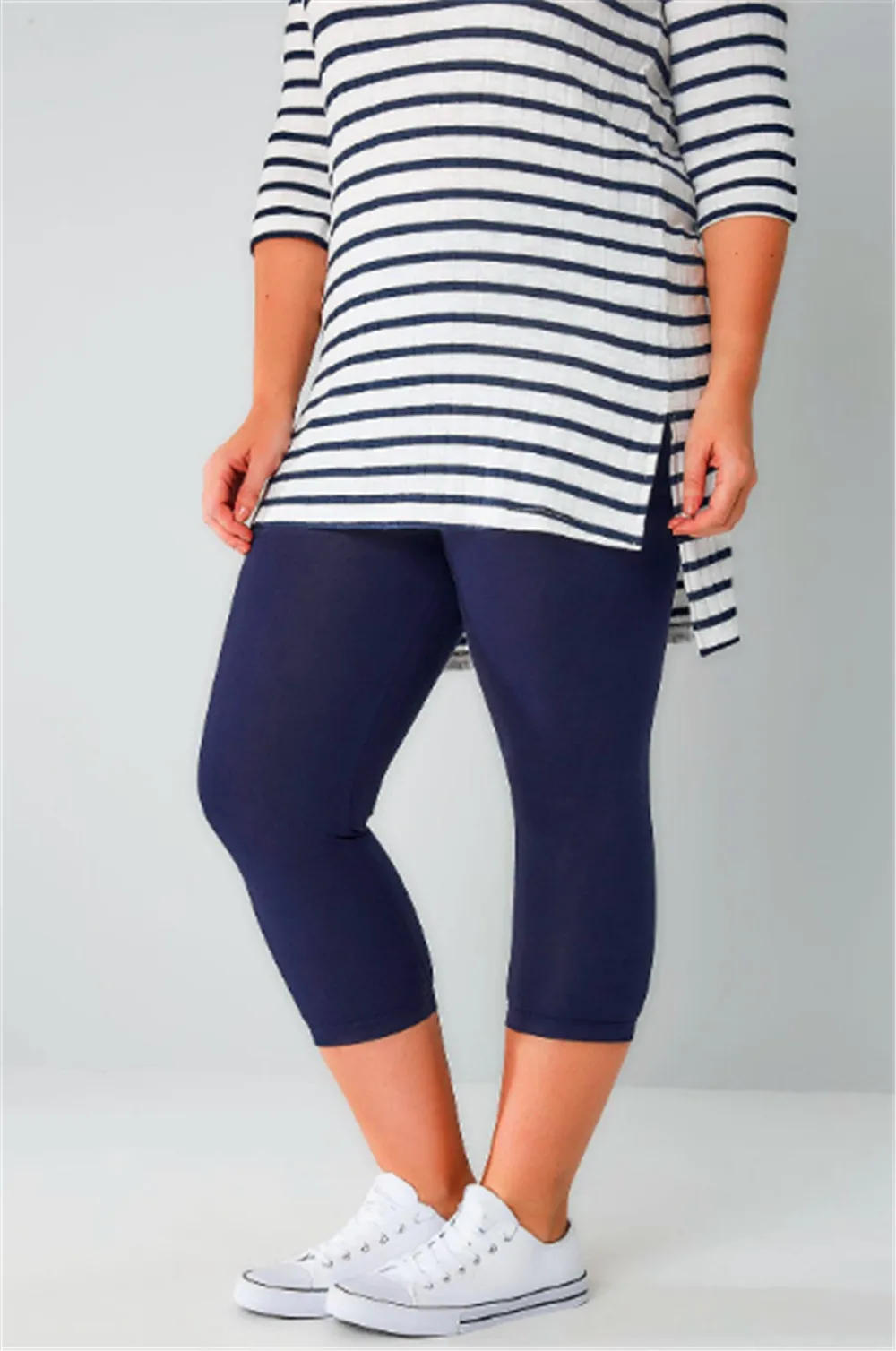 Leggings Courbes Ultra Extensibles, Grande Taille, Blanc, Bleu, Orange, Noir, 2X, 3X