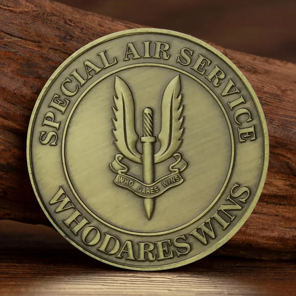 Kill or Capture Army Special Air Service Souvenir Coin Bronze Plated Who Dares Wins Military Veteran Collectible Coins