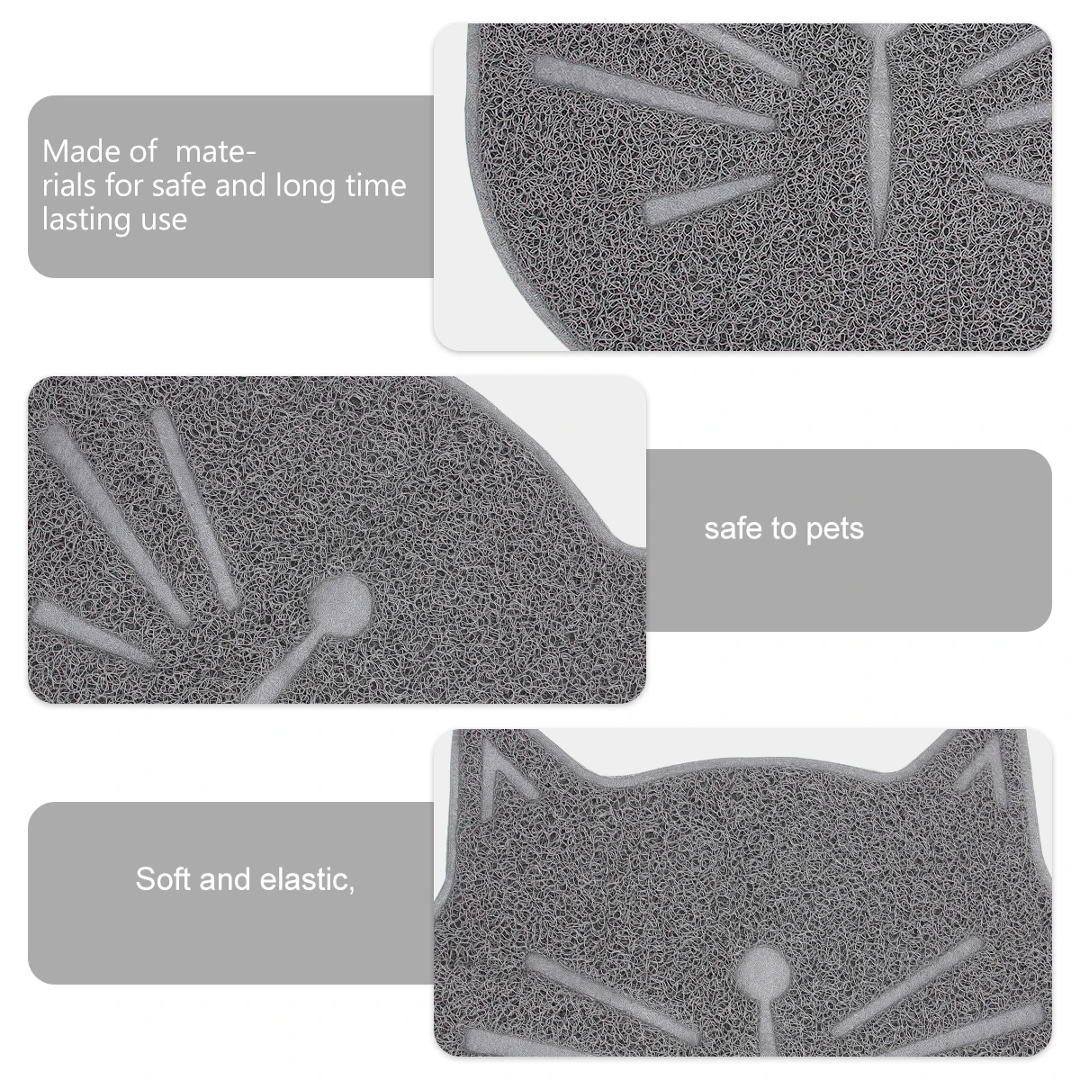 

Cat Litter Mat Large Size Non Slip Pvc Shaped Tappetino Kitten Catch Pad Durable Elastic Cloth Floor Protection Pet Supplies