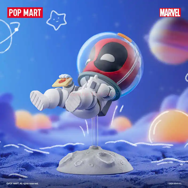 Figura de acción de la serie Pop Mart Marvel Deadpool, bolsa de adivinación, figuritas decorativas para el hogar, muñecas de escritorio, modelo regalo para niñas