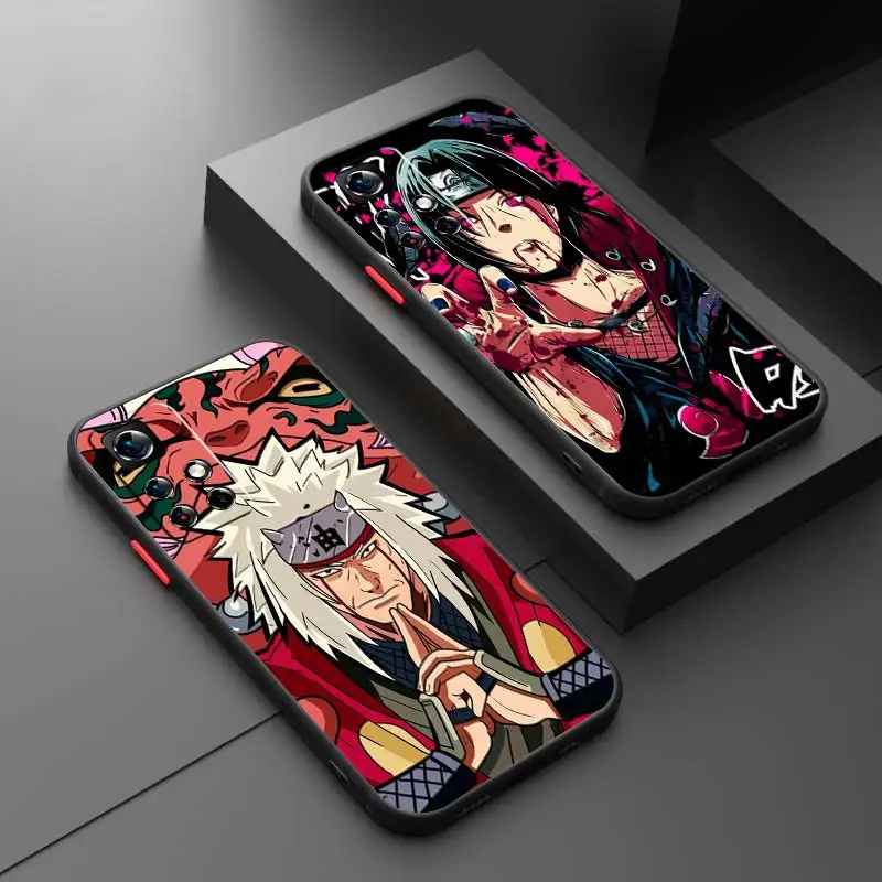 Jiraiyas N-Narutos Anime For Redmi Note 12 12S 12T 11 11T 11E 10 10S 9 9T 8 7 Pro Plus 5G Frosted Translucent Phone Case