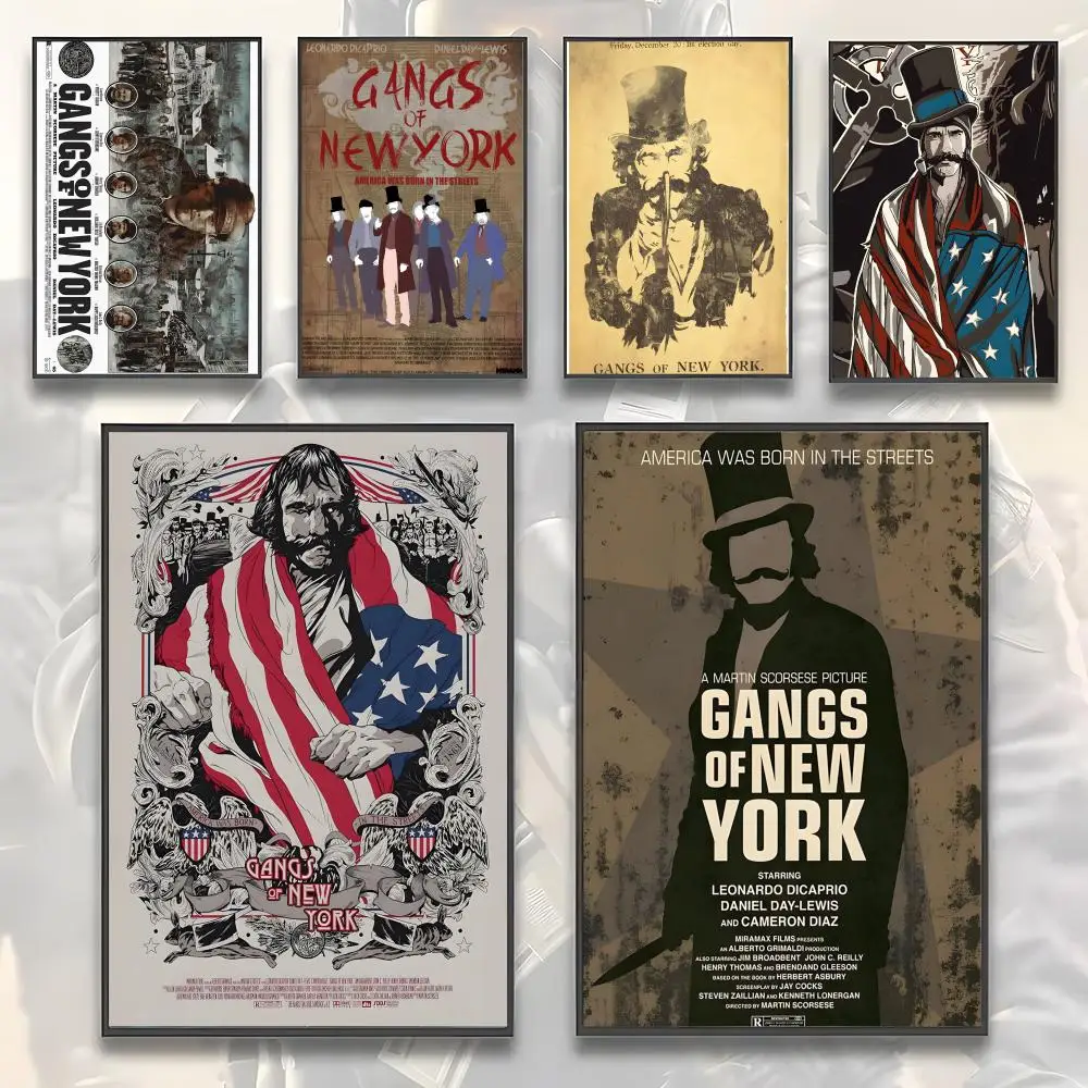 Epic historical movie G-Gangs of New York Poster Home Living Bed Room Bar Hallway Sticky Wall Art Printing Aesthetic Decor