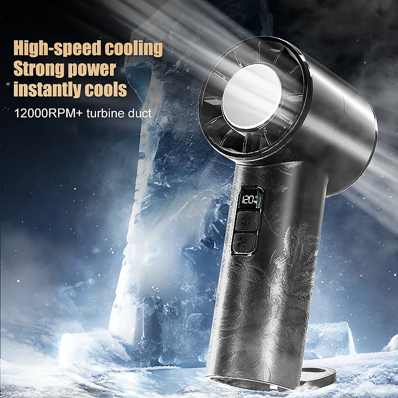 

Новинка 2025 года, портативный холодильный небольшой кондиционер, 100, ветровой высокоскоростной мини-ручной вентилятор, USB перезаряжаемый уличный турбовентилятор