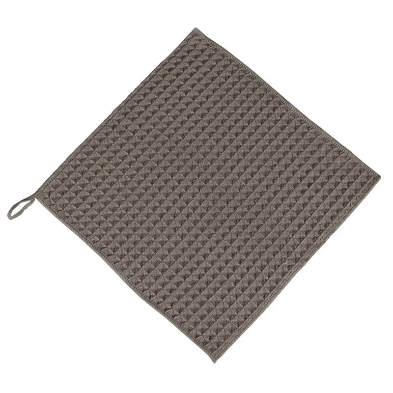 Coffee Blend Microfiber Fabric Woven Kitchen Dishcloth Strong Water Absorption Dish Towel Quick Drying Kitchen Clean Supplies