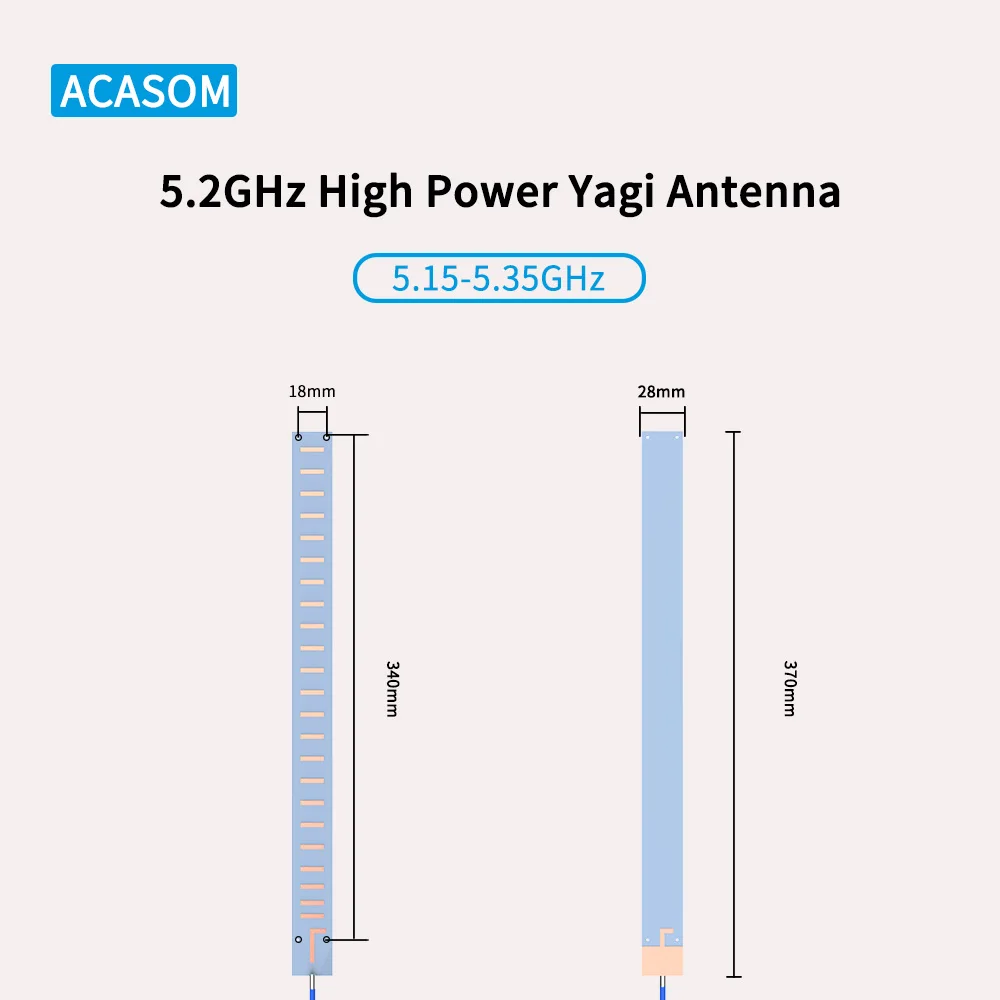 Imagem -04 - Antena Masculina do Sentido do Construtor do Drone da Antena Sma do Ganho Alto de 5.2ghz 50w Yagi