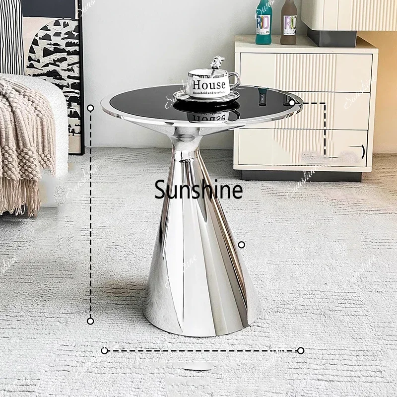 Italian Metal Coffee Table Industrial Unique Kitchen Modern Luxury Coffee Table Simple Minimalist Mesa Auxiliar Home FurnitureTJ