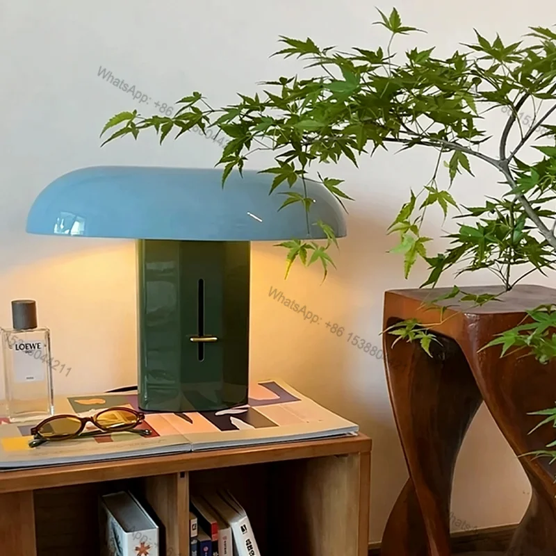 2026 Hot Indoor Mushroom Table Lamp with Aluminum Lamp Body and Lampshade for Living Room Bedroom Study Bedside Use