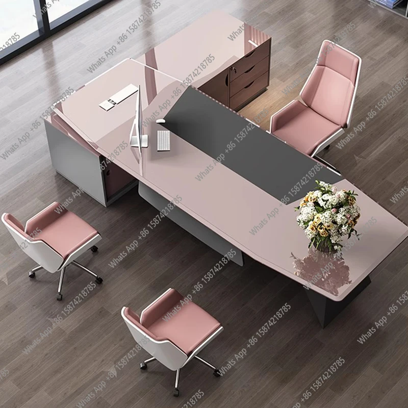 Luxury Wooden Office Desk Modern Standing Decoration Bedroom Office Desk Luxury Multifunctional Mesas Escritorio Salon Furniture