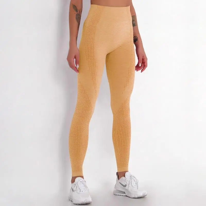 2022 New Vital Seamless Leggings vita alta donna Fitness Yoga pantaloni Sexy Push Up palestra Sport Leggings Slim Stretch Running collant