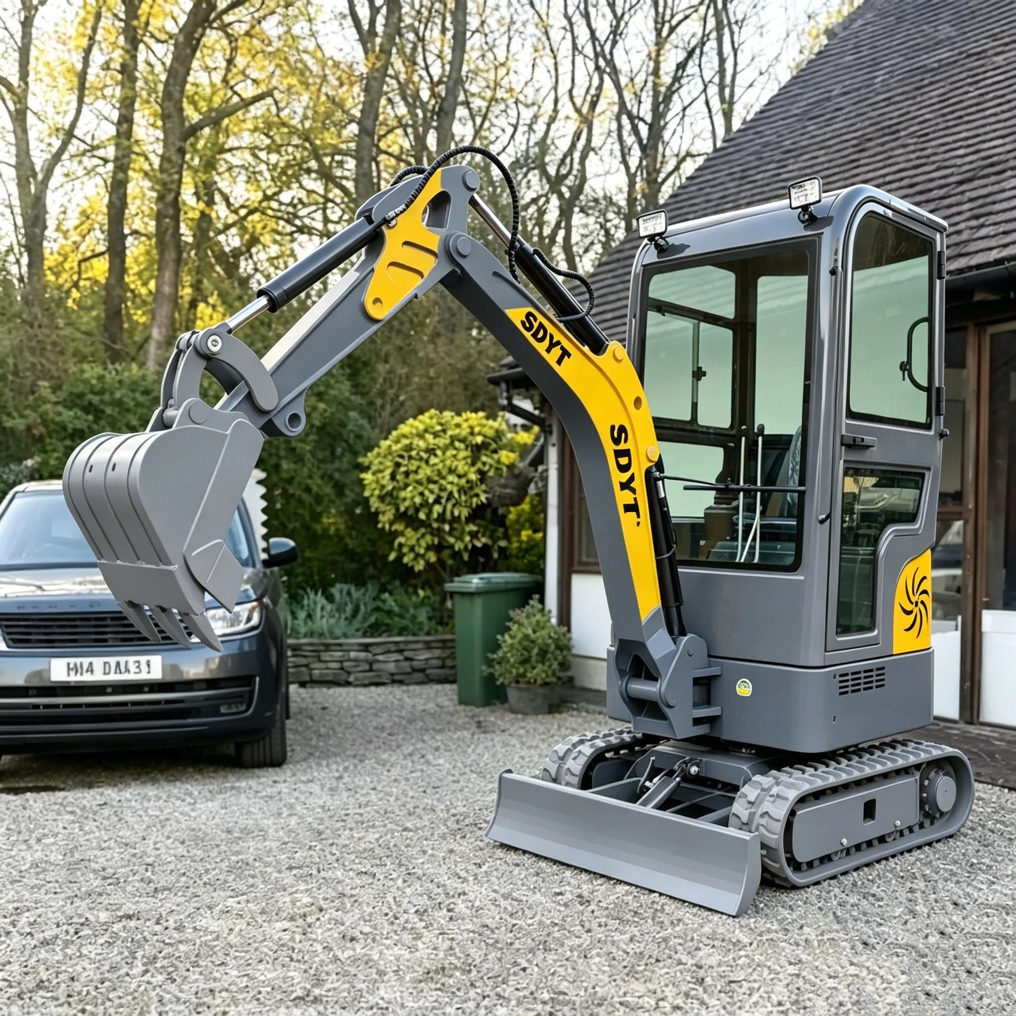 1.2t Mini Excavator Small Digging Machine With Multiple Attachments For Farm Garden Landscaping Home Trench Digging Customized