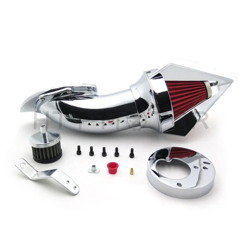 Motorcycle Spike Air Cleaner Intake Filter For Honda 1986-2019 VTX1300 VTX 1300 Chromed