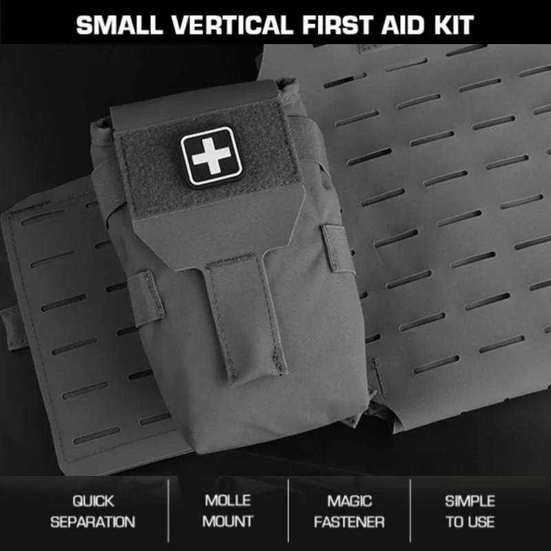 

Compact Vertical Emergency Pouch | Quick-Access First Aid Kit | for Wilderness & Travel