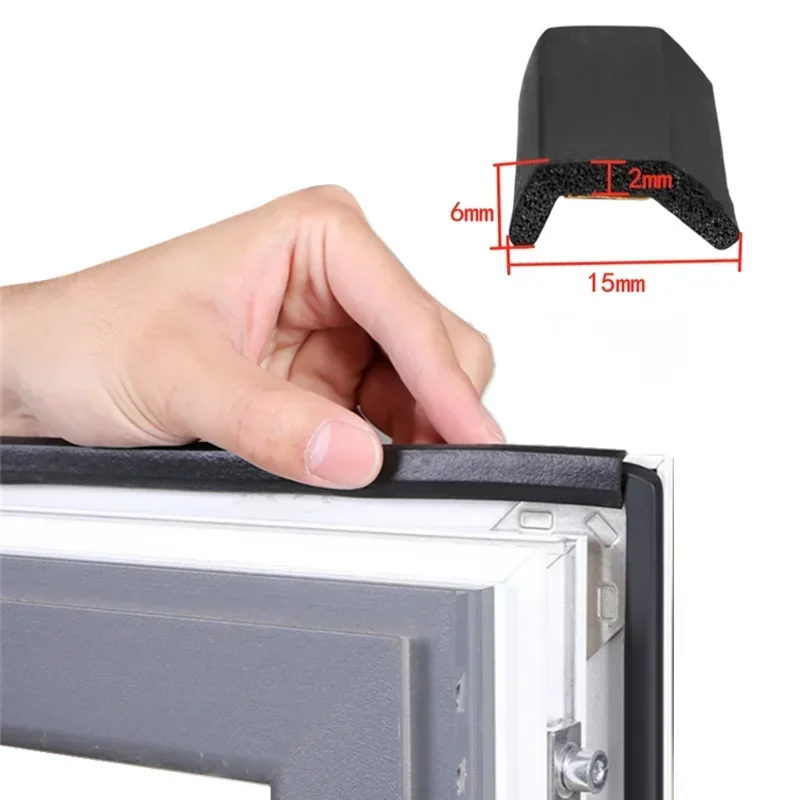 

6 м самоклеящаяся уплотнительная лента для раздвижных окон, дверей, изоляция, ветрозащитная звукоизоляционная пенопластовая лента, защита от атмосферных воздействий, наполнитель зазора двери