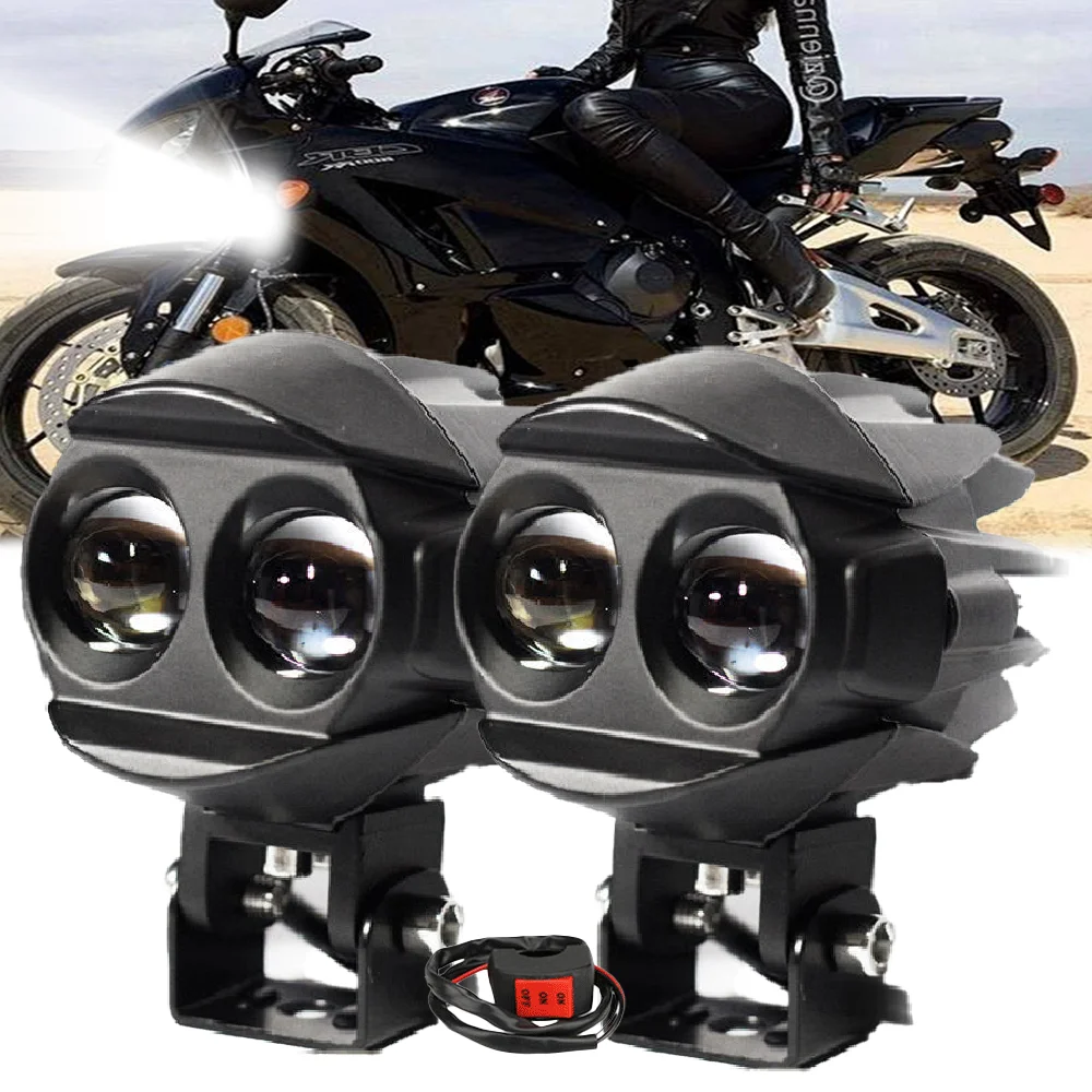 Explorers Motorcycle Driving Fog Lamps High Power Spotlights Hi/Low Beam Driving Light for ATV Truck Bike SUV ATV Truck UTV