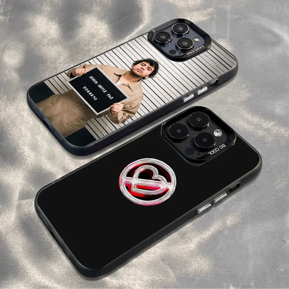 

Rapper JOP Fuerza Regida Phone Case For iPhone16,15,14,13,12,11,Mini,Pro,MAX Color Silver Shell Matte Shockproof Back Cover